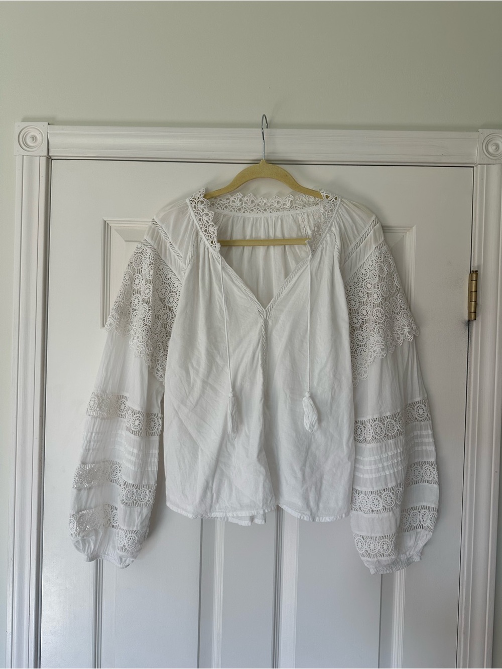 Elan Crochet Poet Top